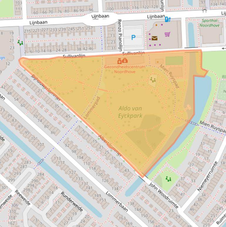 Kaart van postcodegebied 2728BR.