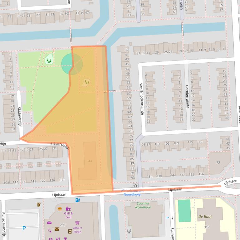Kaart van postcodegebied 2728BT.