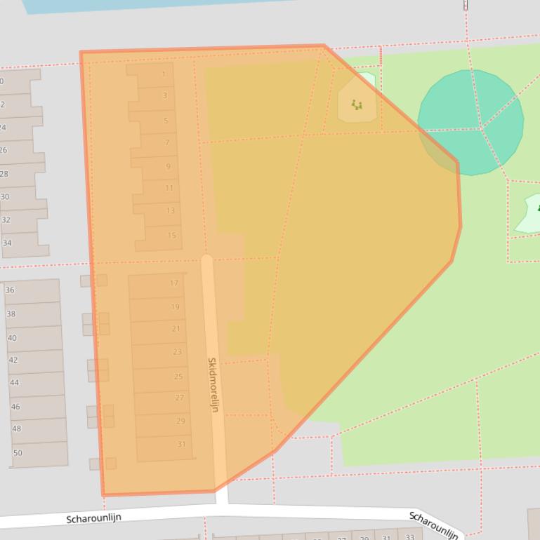 Kaart van postcodegebied 2728BV.