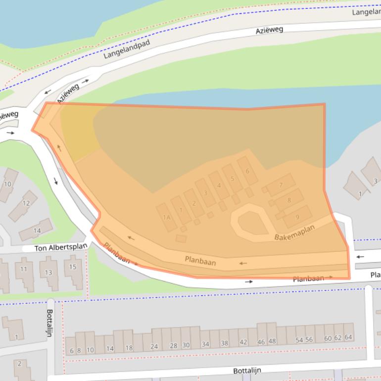 Kaart van postcodegebied 2728DA.