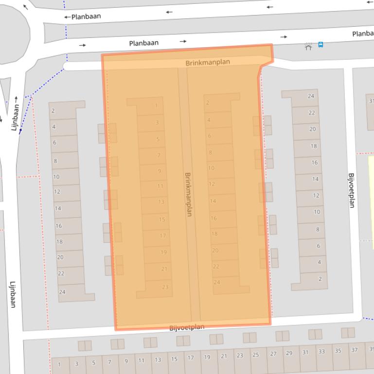 Kaart van postcodegebied 2728DH.