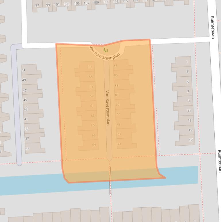 Kaart van postcodegebied 2728DN.