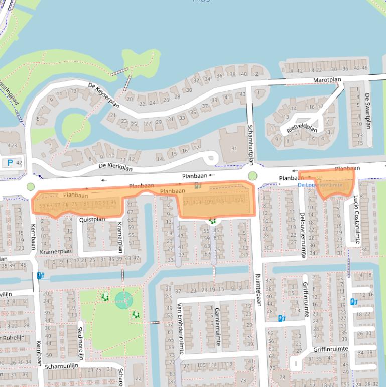 Kaart van postcodegebied 2728EB.