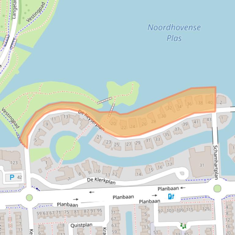 Kaart van postcodegebied 2728EK.