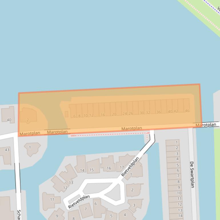 Kaart van postcodegebied 2728EL.