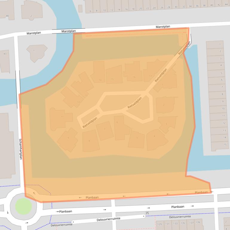 Kaart van postcodegebied 2728EM.