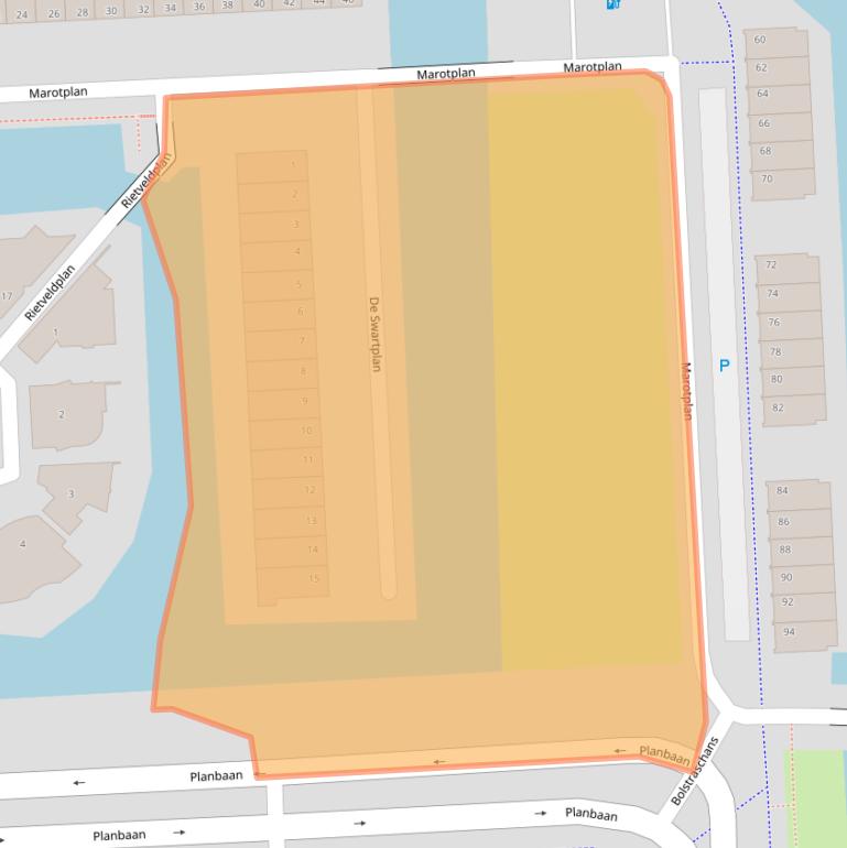 Kaart van postcodegebied 2728EN.