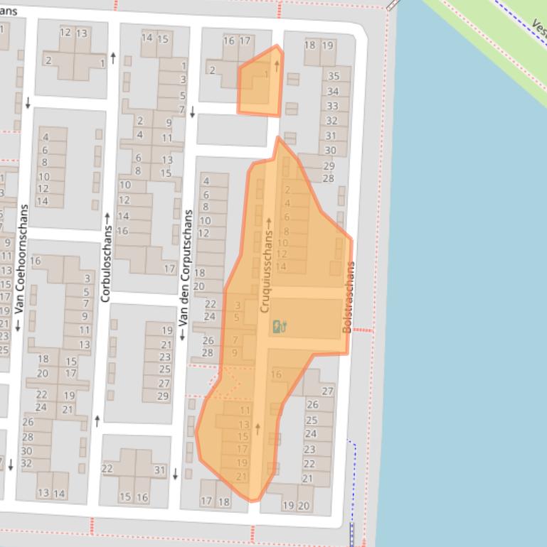 Kaart van postcodegebied 2728EX.