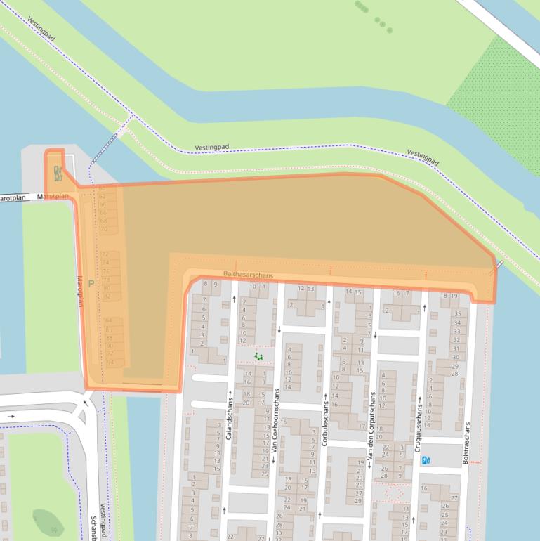 Kaart van postcodegebied 2728EZ.