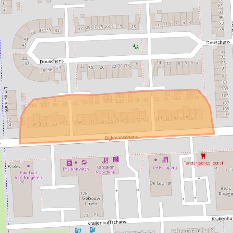 Kaart van postcodegebied 2728GC.