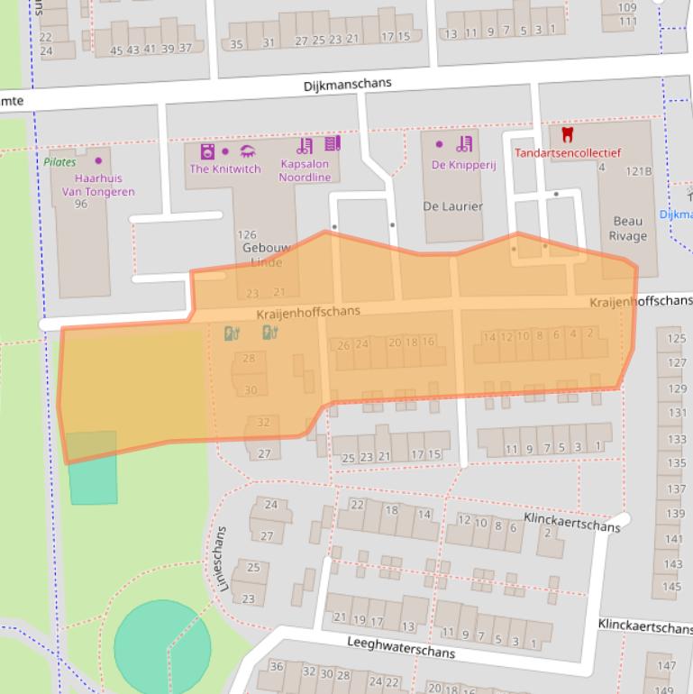 Kaart van postcodegebied 2728GL.