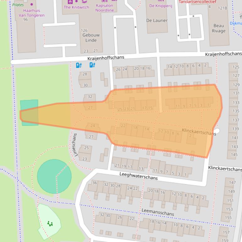 Kaart van postcodegebied 2728GM.