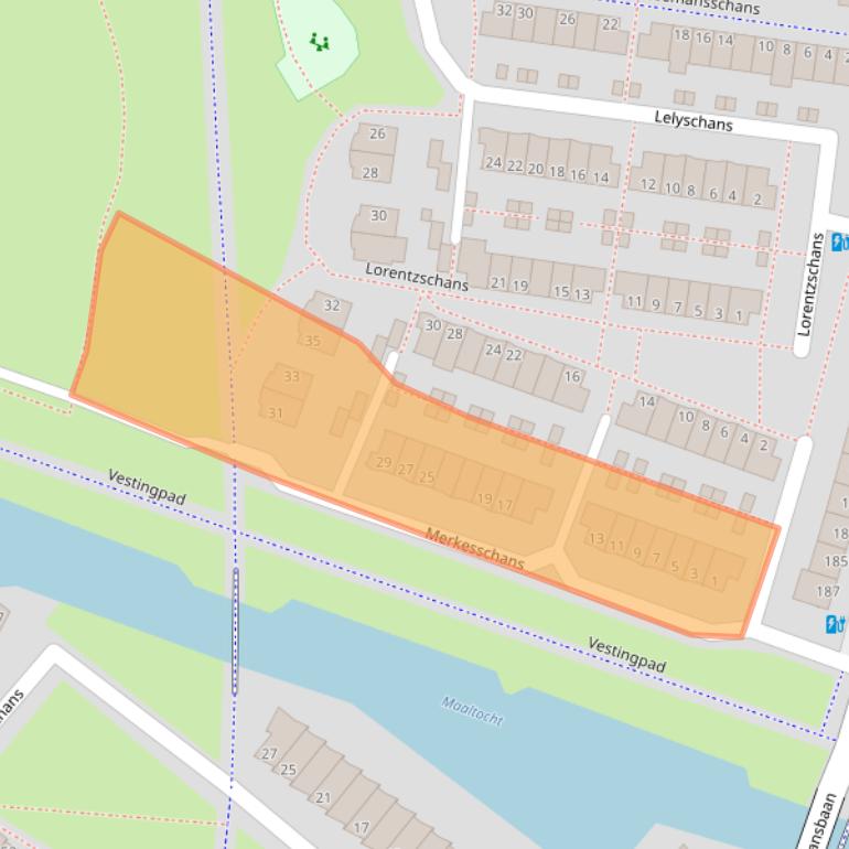 Kaart van postcodegebied 2728GT.