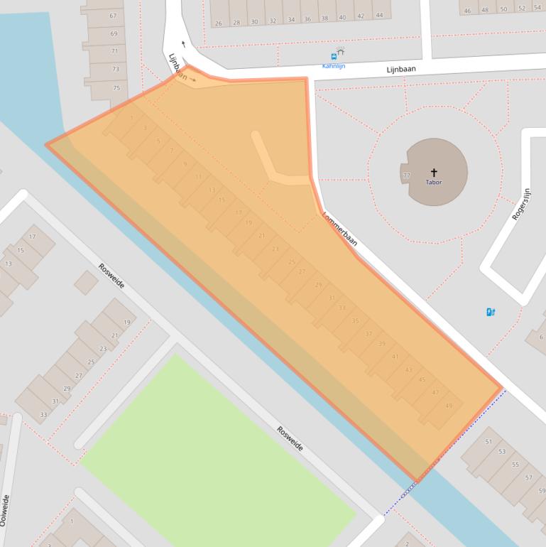 Kaart van postcodegebied 2728JA.