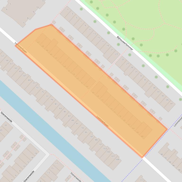 Kaart van postcodegebied 2728JG.