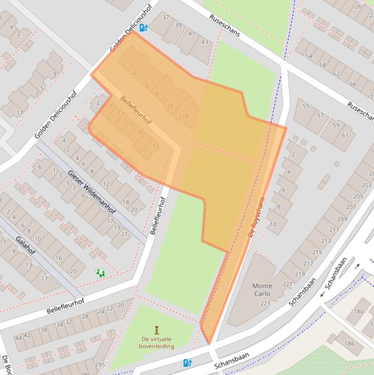 Kaart van postcodegebied 2728KH.