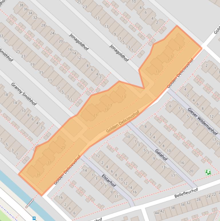 Kaart van postcodegebied 2728KJ.