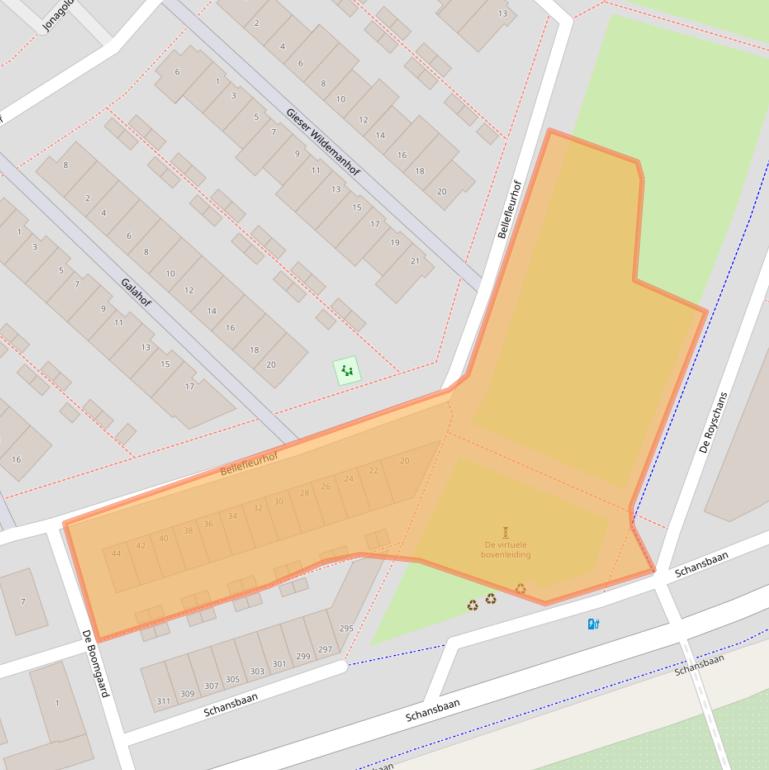 Kaart van postcodegebied 2728KS.