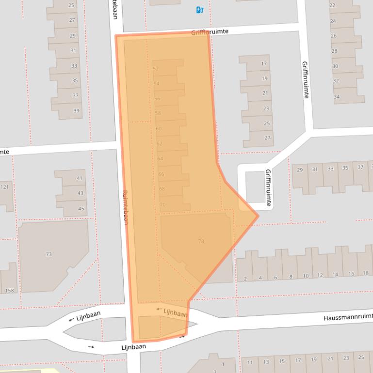 Kaart van postcodegebied 2728MB.