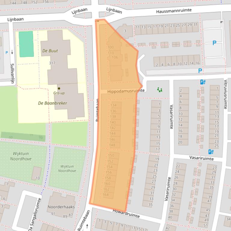 Kaart van postcodegebied 2728MC.