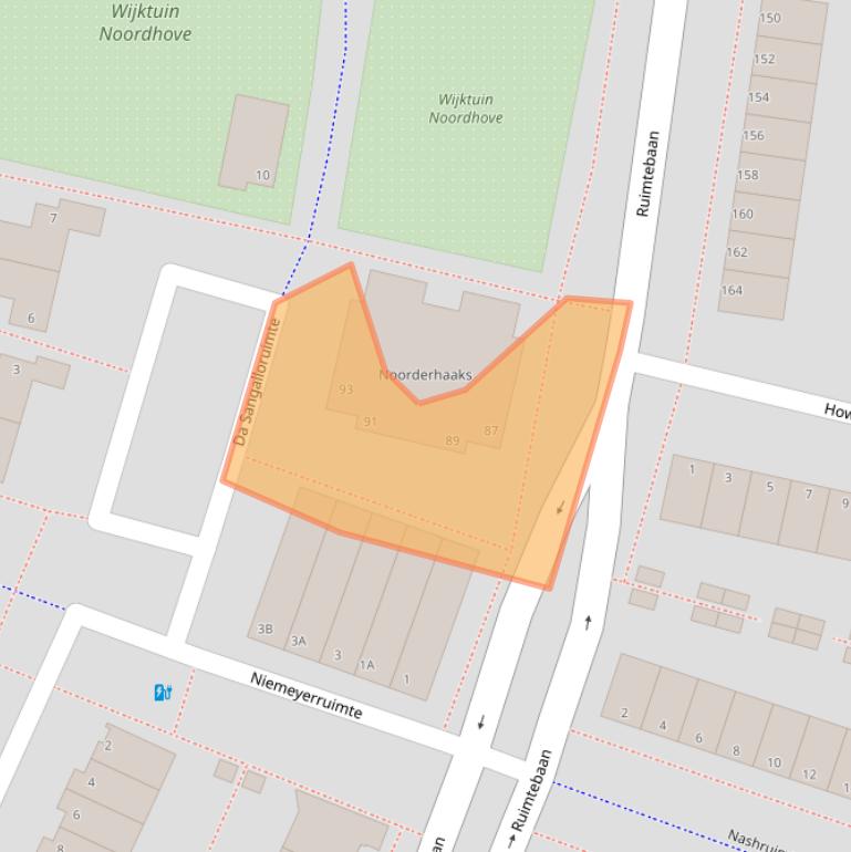 Kaart van postcodegebied 2728MJ.