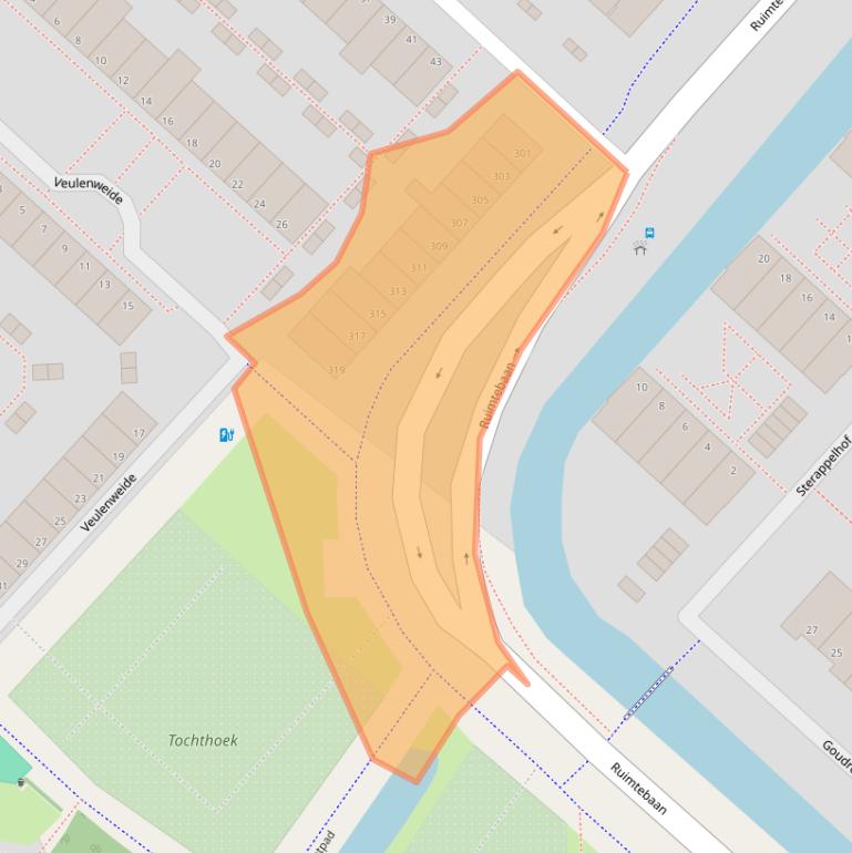 Kaart van postcodegebied 2728MP.