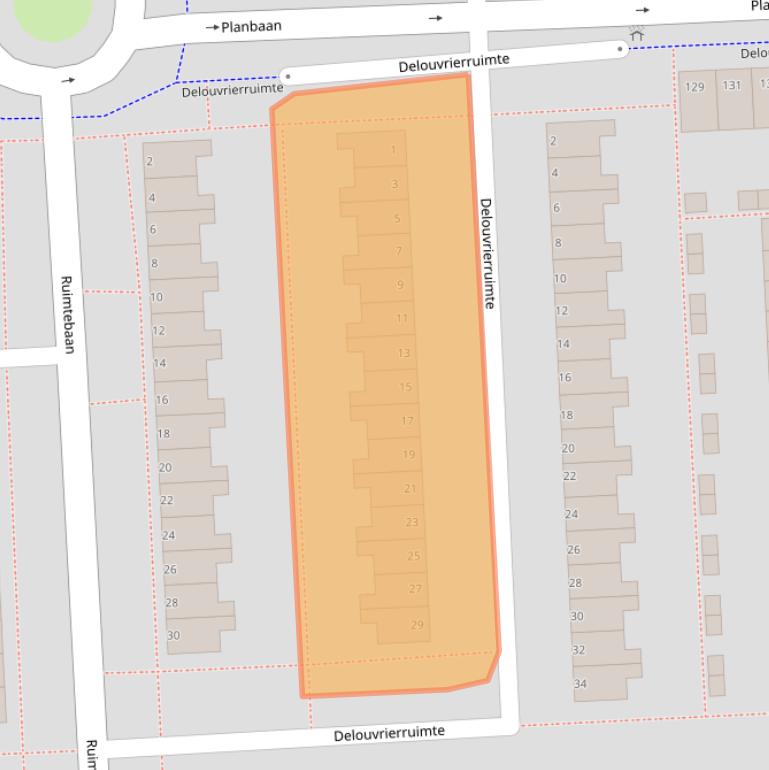 Kaart van postcodegebied 2728NE.