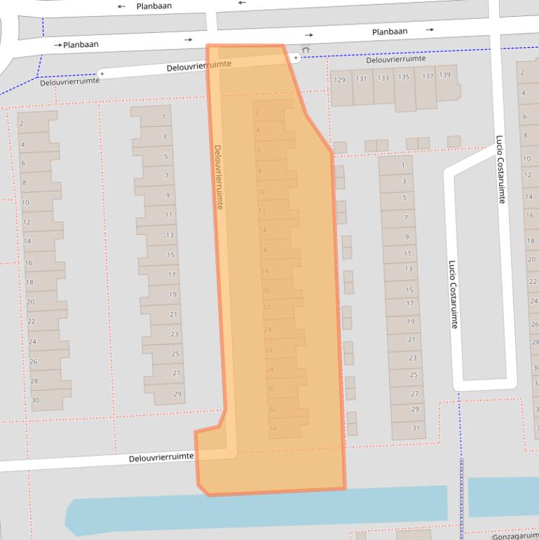 Kaart van postcodegebied 2728NG.