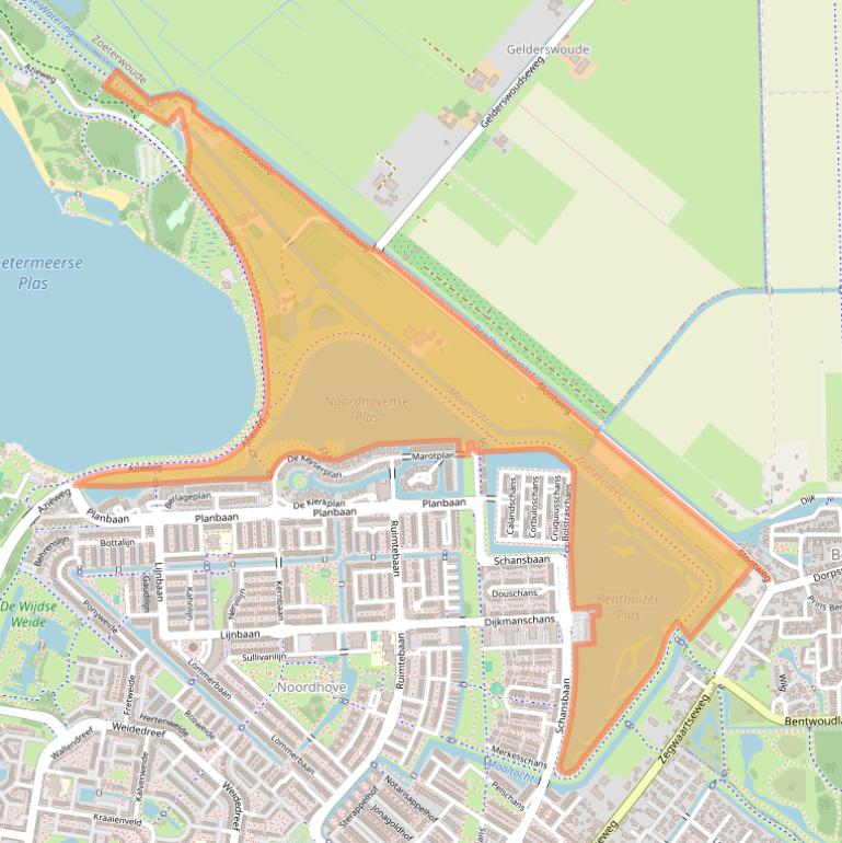 Kaart van postcodegebied 2728PD.