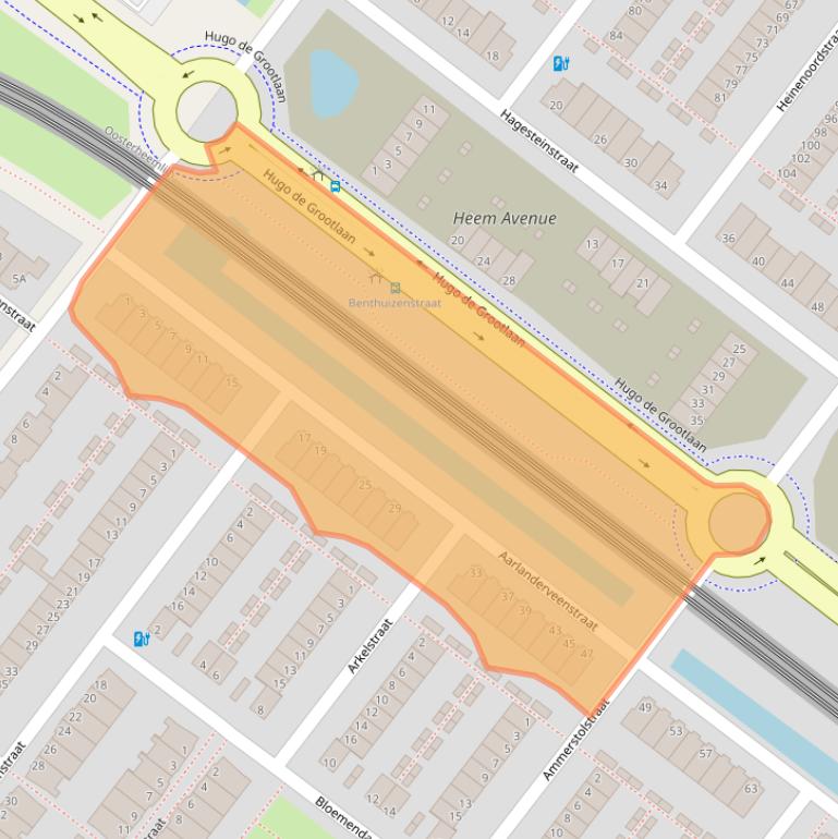 Kaart van postcodegebied 2729AX.