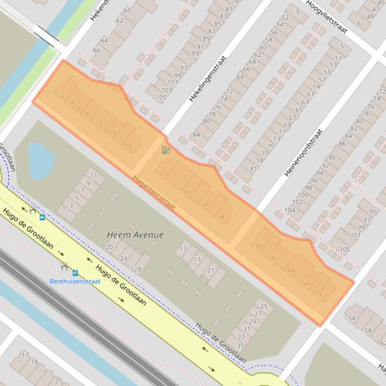 Kaart van postcodegebied 2729BA.