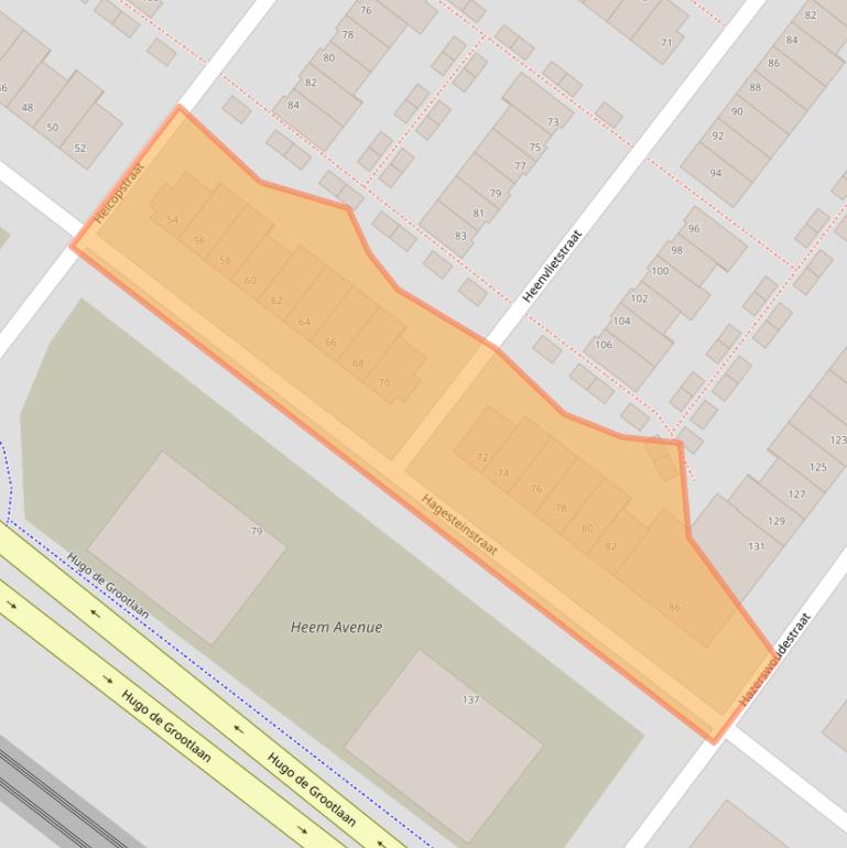 Kaart van postcodegebied 2729BB.