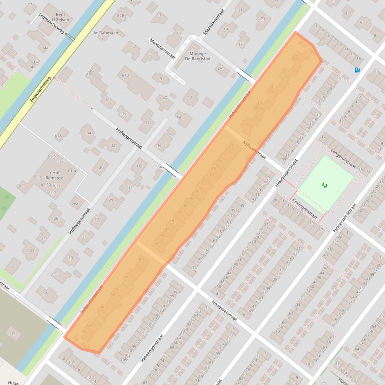 Kaart van postcodegebied 2729BC.