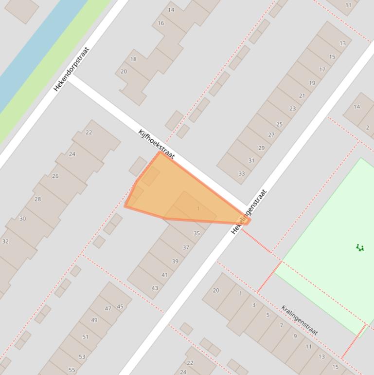 Kaart van postcodegebied 2729BE.