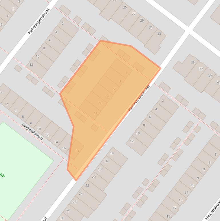 Kaart van postcodegebied 2729BN.