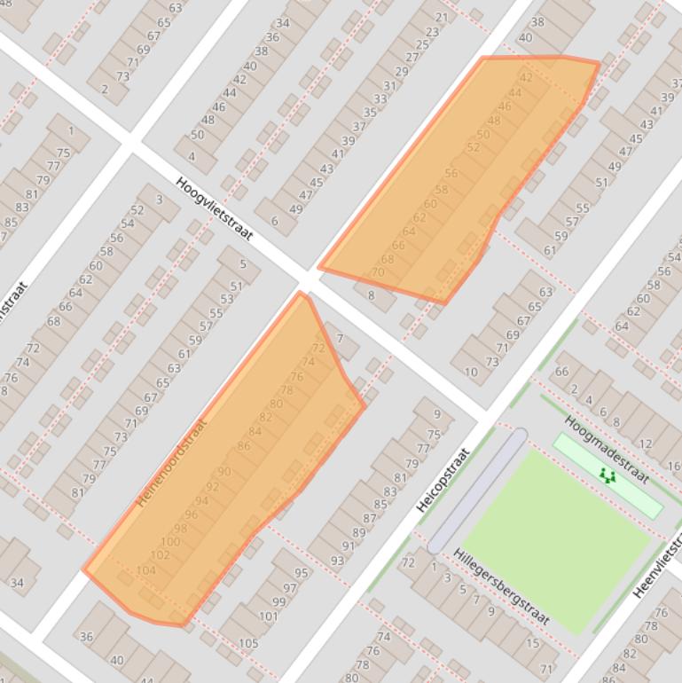 Kaart van postcodegebied 2729BS.