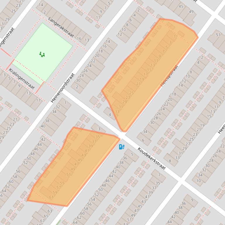 Kaart van postcodegebied 2729BV.