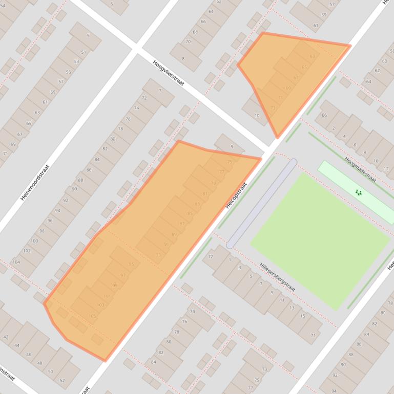 Kaart van postcodegebied 2729BW.