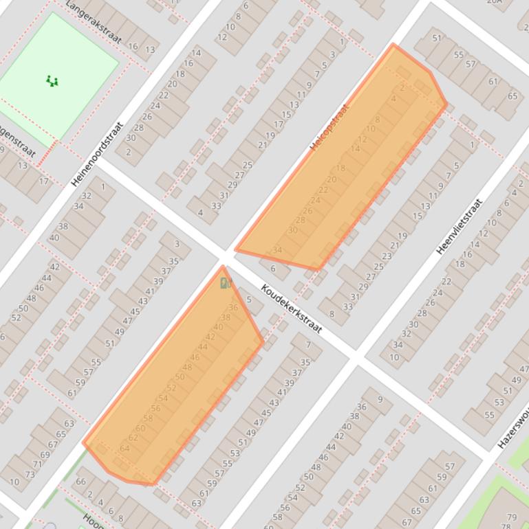 Kaart van postcodegebied 2729BX.