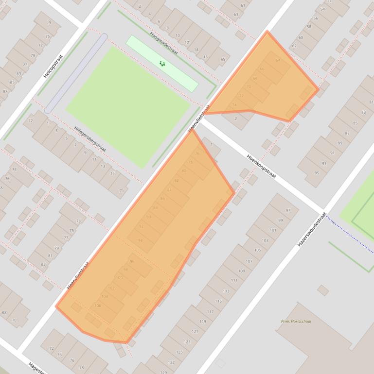 Kaart van postcodegebied 2729CG.