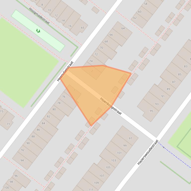 Kaart van postcodegebied 2729CH.