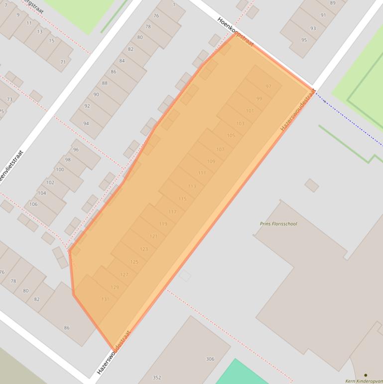 Kaart van postcodegebied 2729CL.