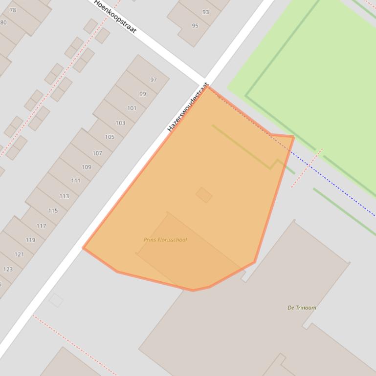 Kaart van postcodegebied 2729CN.