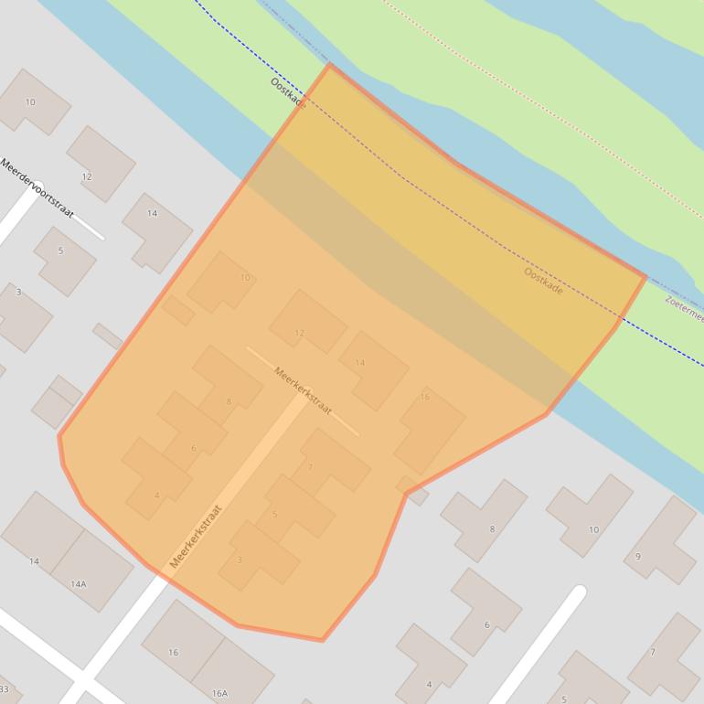 Kaart van postcodegebied 2729CT.