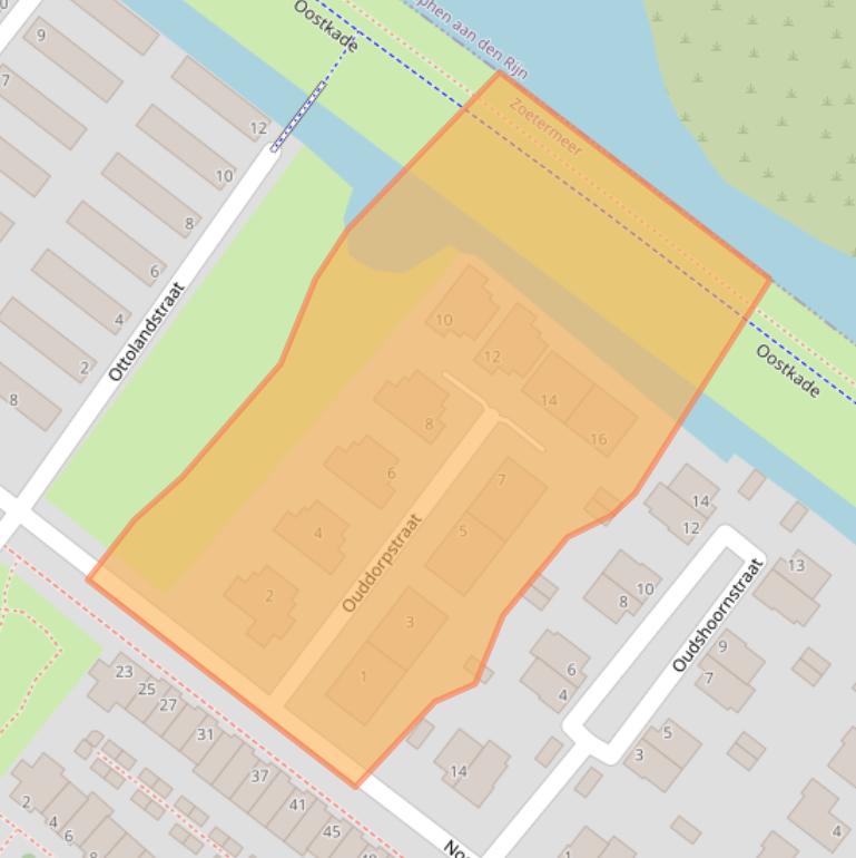 Kaart van postcodegebied 2729DG.