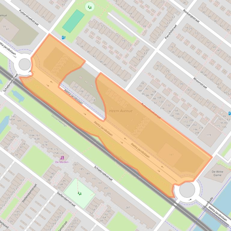 Kaart van postcodegebied 2729DJ.