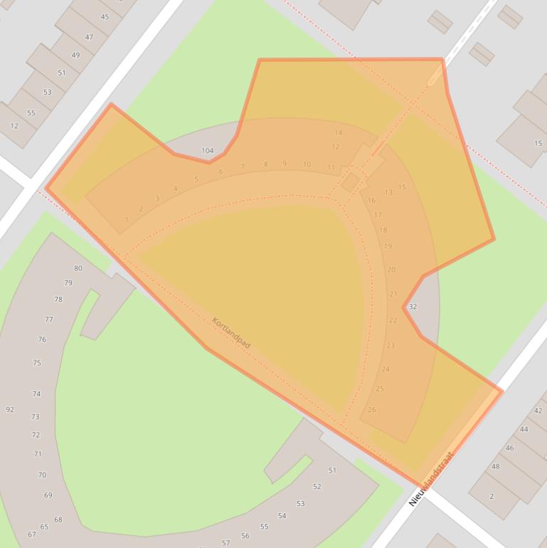 Kaart van postcodegebied 2729DL.