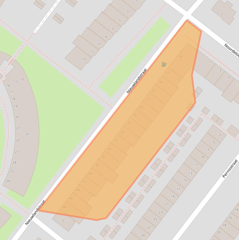 Kaart van postcodegebied 2729DT.