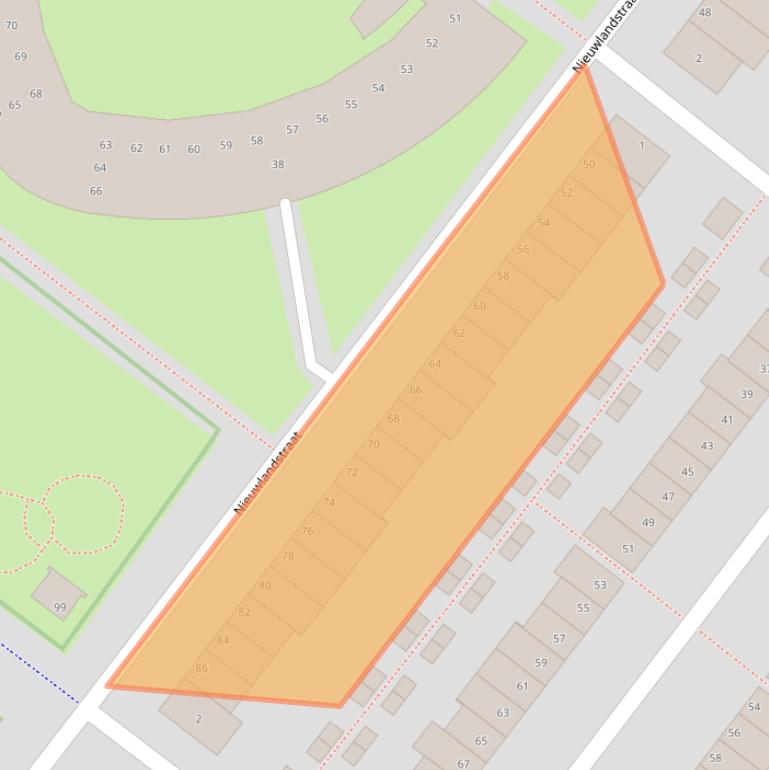 Kaart van postcodegebied 2729DV.