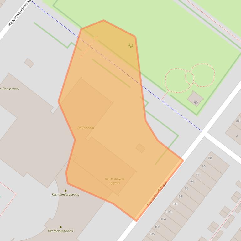 Kaart van postcodegebied 2729EB.